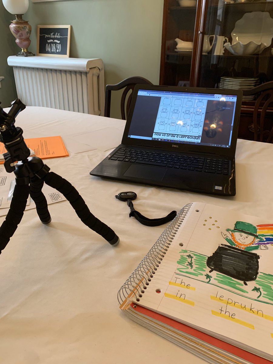 franksflock's tweet photo. Today’s distance learning activity was a directed drawing from caffeine and kindergarten.  And some sentence work.  #oneccps #kindergartenfromafar https://t.co/jfvSluKrAe