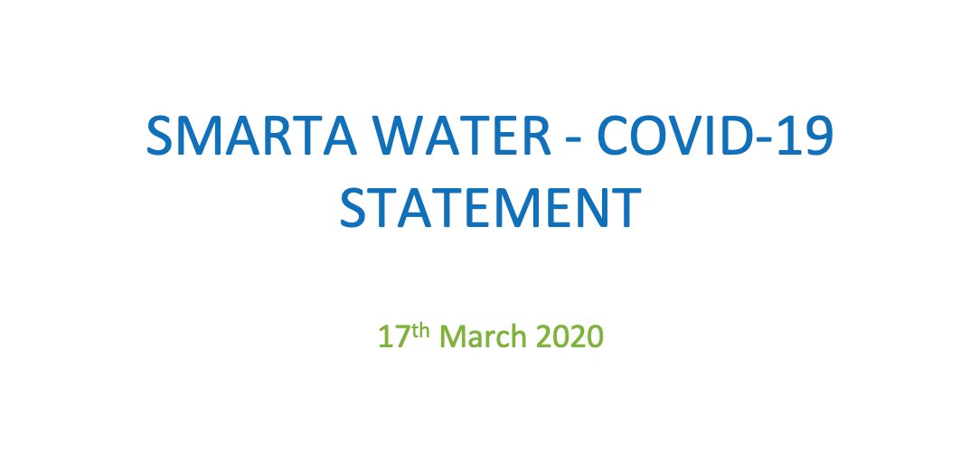 smartawater's tweet photo. Smarta Water COVID-19 statement. At this time the virus should have zero impact on the services we provide our customers &amp; is not expected to disrupt BAU operations. A full statement is available in pdf format on our website https://t.co/Yh8Mg6g2XY
Steve Black Managing Director https://t.co/RsyLAIwHzA