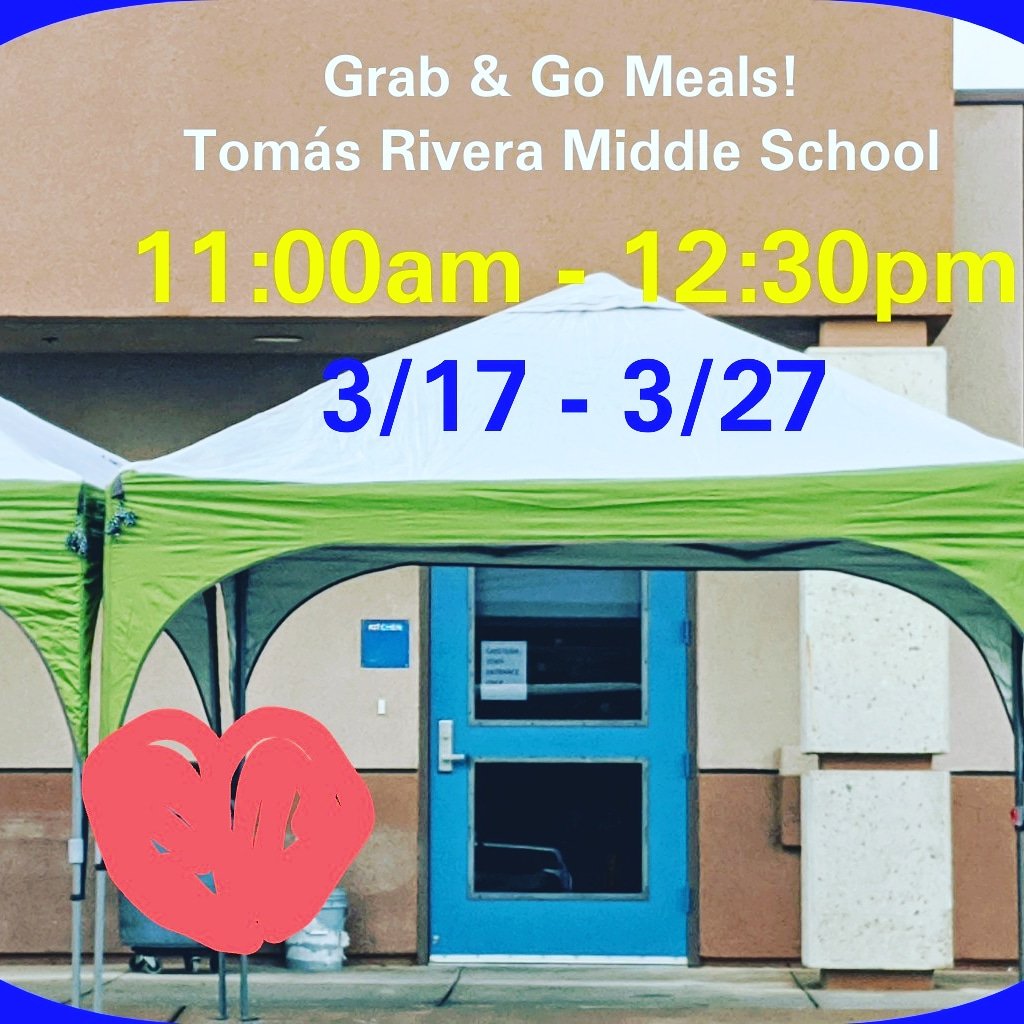 Hello Community!  Meals will be served between 11 a.m. and 12:30 p.m. The meals provided each day will include lunch for that day and breakfast for the following day. The drive-through meal service will be present in the parking lot.  #vvinthistogether  #C3 #BAT1000