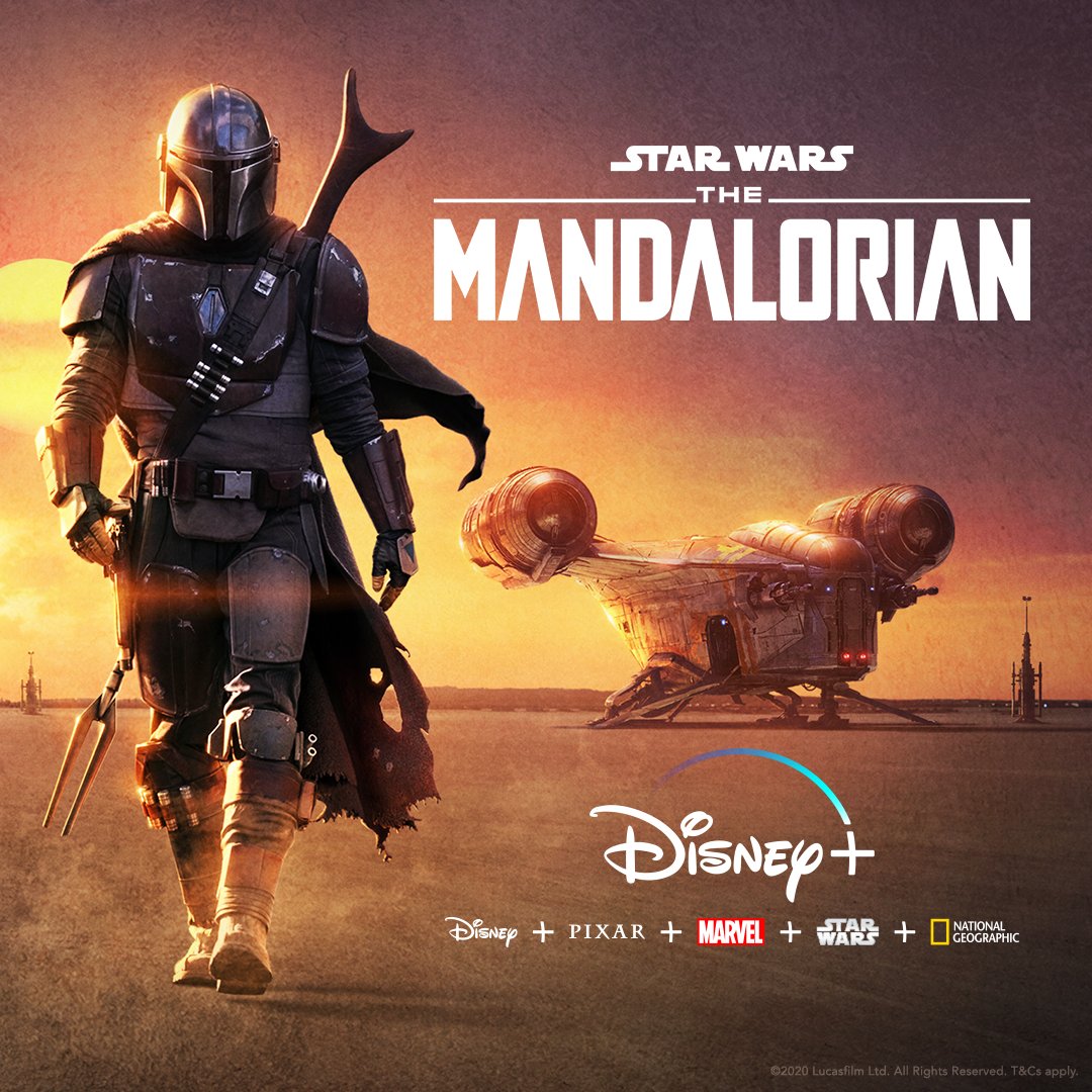DisneyPlusUK's tweet photo. Start streaming The Mandalorian and other #DisneyPlus Originals for just £5.99 a month or £59.99 a year.