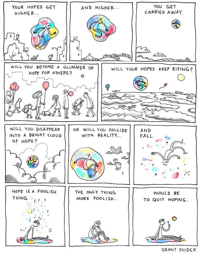 Here's a comic I drew in 2017 about hope. We need it now more than ever.
