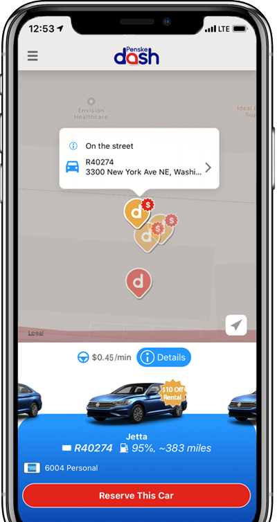 PenskeDash's tweet photo. Introducing Penske Dash's Gold Pin cars, featuring special discounts when rented, like a dollar-based discount, percentage-off your rental, etc. Just rent as you normally would, and your discount will automatically be applied! https://t.co/zd1IY2EVTA