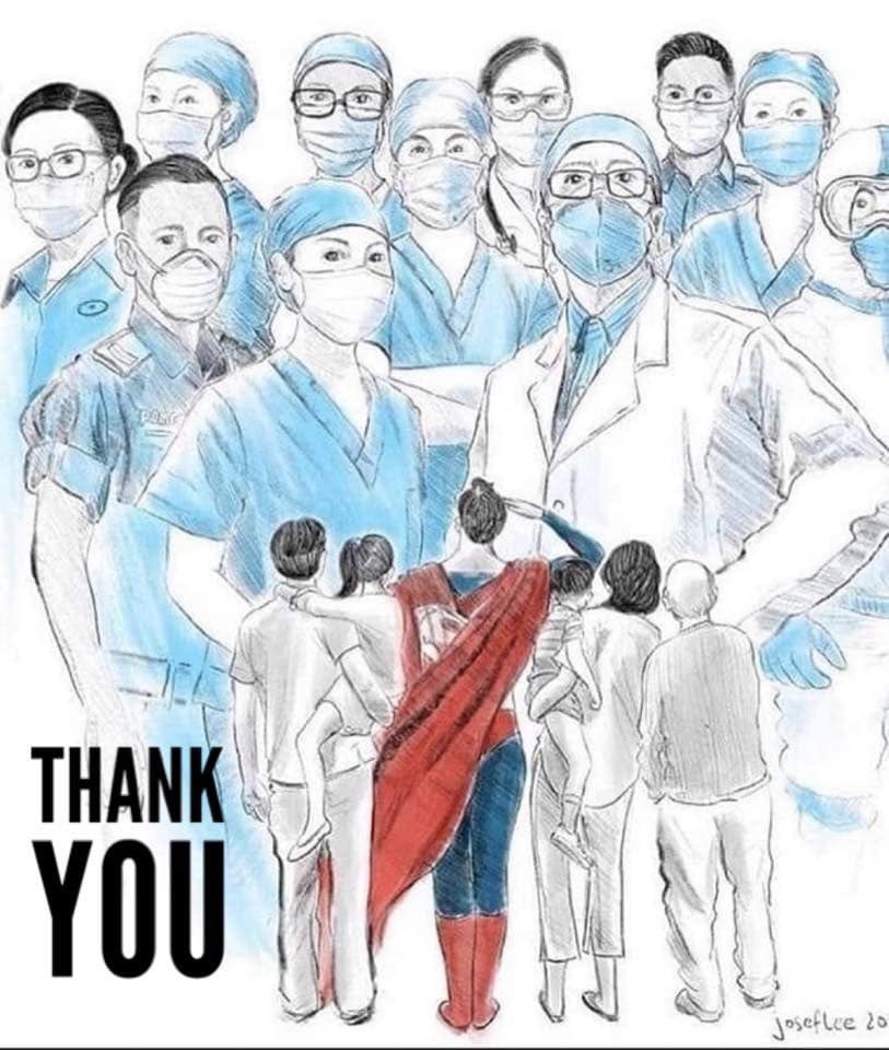 NatalieAmiri's tweet photo. Danke Ärzte, Krankenschwestern, Pfleger, pensionierte Ärztinnen und Ärzte und Medizinstudenten! Danke auch an alle, die an den Kassen im #Supermarkt sitzen und an diejenigen, die unermüdlich die Regale auffüllen. #COVID19de #Corona https://t.co/HhsOvFxaXL