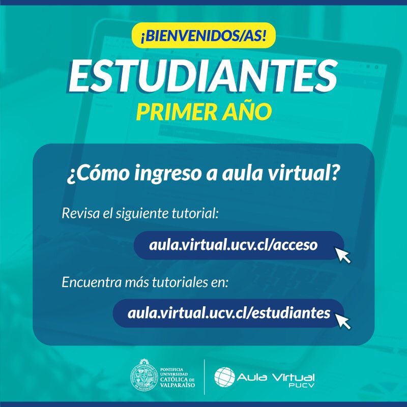 efipucv's tweet photo. Atención estudiantes de primer año @efipucv ❗💻

Accede al aula virtual desde ➡️ https://t.co/J7QcxVZSGe

Más tutoriales en ➡️ https://t.co/P6UGBuaSKM https://t.co/r4bgtyETKz