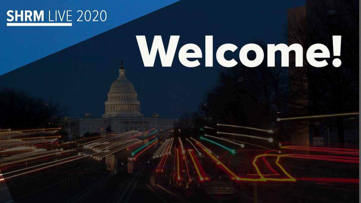 SHRM's tweet image. Thank you for joining us for #SHRMLive 2020! @sbrownehr, @EAdefioye, @SHRMEmily &amp;amp; @SHRM_CKO! Register now: shrm.co/shrmlive2020