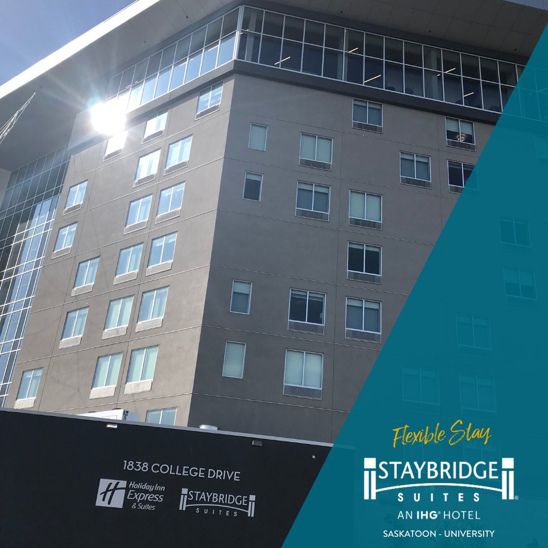 StaybridgeYXE's tweet photo. We know that flexibility is what you’re looking for which is why our cancellation fees are waived for existing and new bookings for stays until April 30, 2020. Our priority is your health, safety and well-being. For more information, please visit https://t.co/JQ2lbbJyLf. #yxe https://t.co/NGgWdBvWPz