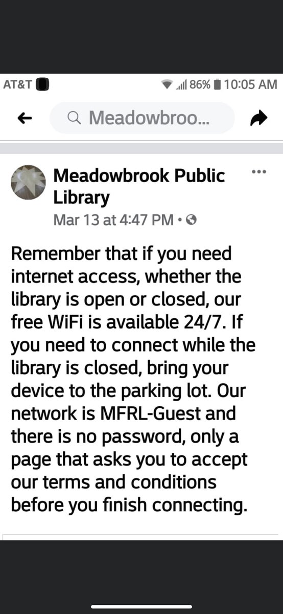 Need WiFi??  Come to the <a href="/EMHSMustangs/">Eastern Montgomery High School</a> or <a href="/ShawsvilleMS/">Shawsville Middle</a> or <a href="/EMESMustangs/">EastMont Elementary</a> parking lots. Students can connect to School WiFi from there 24/7. Also, check out the Meadowbrook Library in #Shawsville