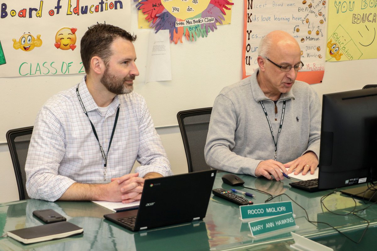 WestmorelandCSD's tweet photo. Just because our school buildings are closed, doesn't mean the learning has stopped! District administration has been holding virtual staff meetings with teachers, who are actively engaged with students via virtual learning. #Westmo #Bulldogs @WestmoUpperElem @westmoelem https://t.co/GvgY8xKbAb