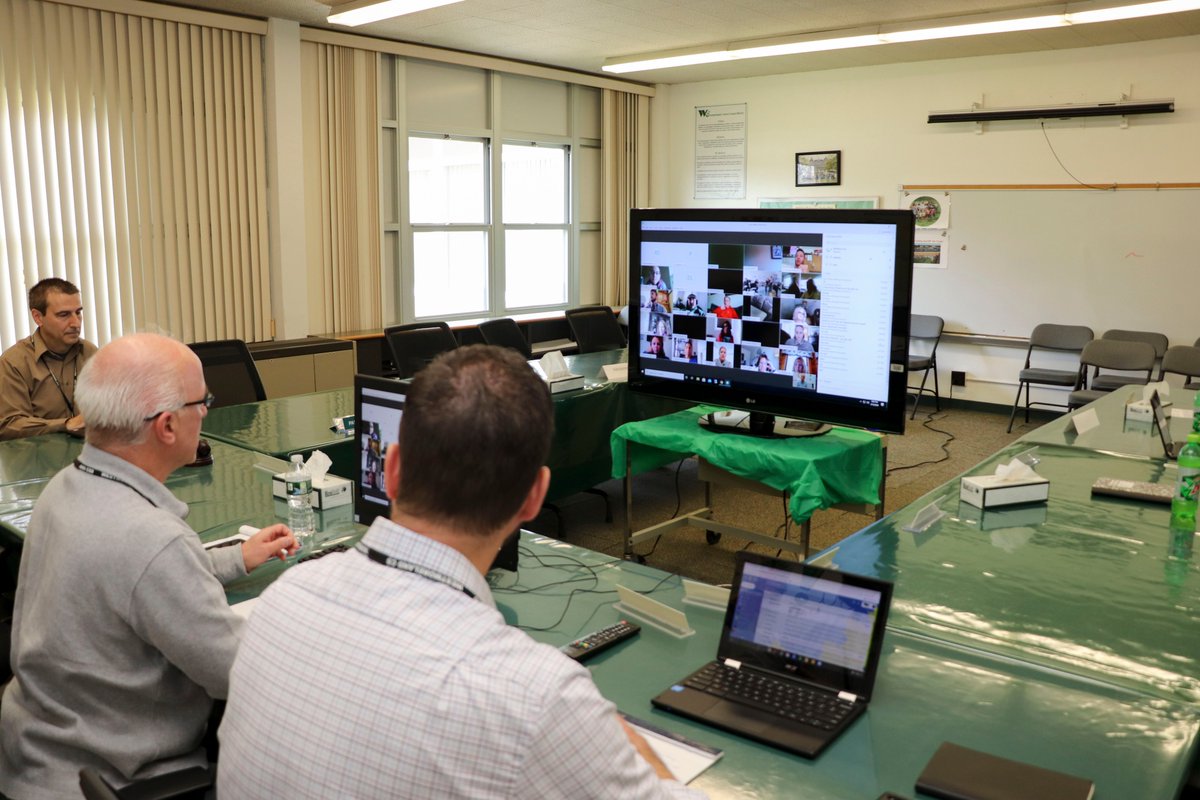 WestmorelandCSD's tweet photo. Just because our school buildings are closed, doesn't mean the learning has stopped! District administration has been holding virtual staff meetings with teachers, who are actively engaged with students via virtual learning. #Westmo #Bulldogs @WestmoUpperElem @westmoelem https://t.co/GvgY8xKbAb