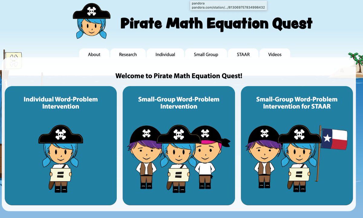 sarahpowellphd's tweet image. We're happy to announce our #wordproblem #math tutoring is available for FREE! If you've ever wanted to help students in your class or a child in your home become a better problem solver, see: piratemathequationquest.com/index.html. All the materials are there with brief videos! @IESResearch