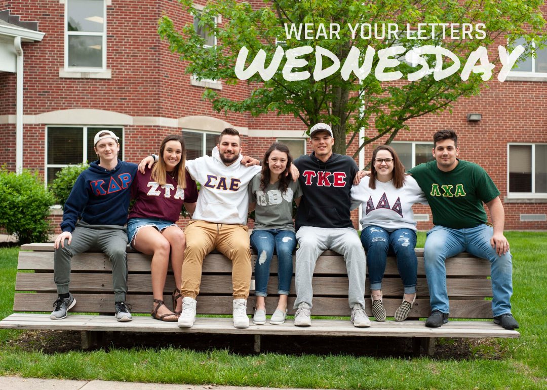 We don’t have to be on campus to show our chapter pride. Join us in wearing your letters on Wednesdays, wherever you may be, during social distancing as a simple way to stay connected and appreciate your organization! Tag us in your posts! #fcgreeks