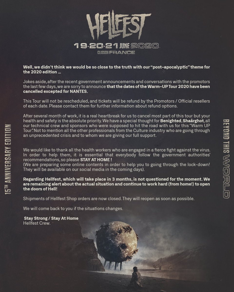 hellfestopenair's tweet photo. ☣ INFORMATION ☣

#hellfest #warmuptour https://t.co/tad6qFdv71