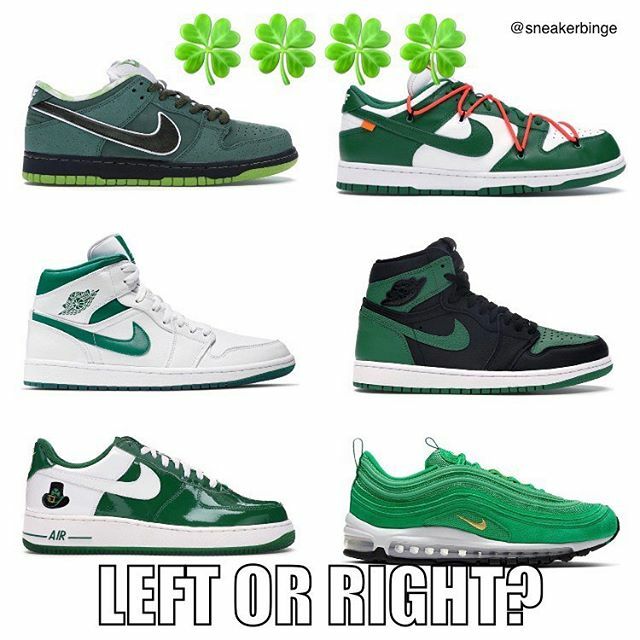 SneakerBinge's tweet photo. 🍀Left or Right?🍀 https://t.co/VsQ90fSFfB https://t.co/mNnYDmRzJw