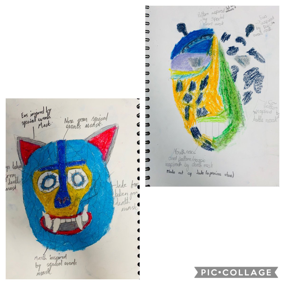 Waterprimary's tweet photo. Sequoia Class have been inspired by the different types of masks created by the #AncientMayans π and have designed their own masks incorporating features from the #battlemask #deathmask #eventmask #themysteryofthemayans https://t.co/tf2R2bHtae