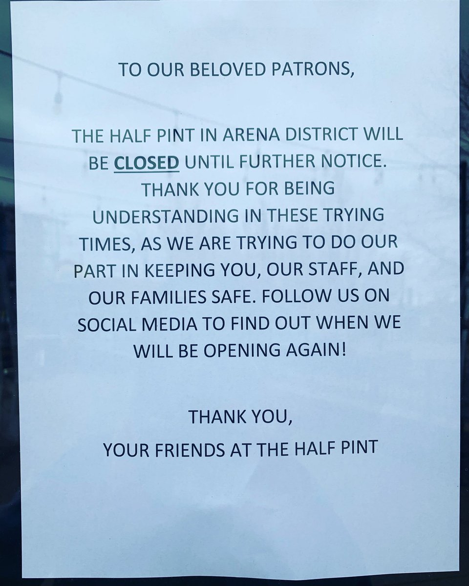 From your friends at The Half Pint,
Please keep yourself and your families safe in this chaotic time. We will see your lovely faces again soon! #stayhealthy #washyourhands #covid_19