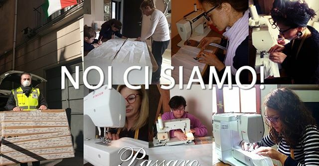 Noi ci siamo! 
In questo momento una buona parte delle mie sarte, le mie "fatine" stanno realizzando a casa loro delle mascherine con nostri materiali da donare gratuitamente alla Protezione Civile. Non sono presidi medici, ma ci hanno detto che sono assolutamente utili per …