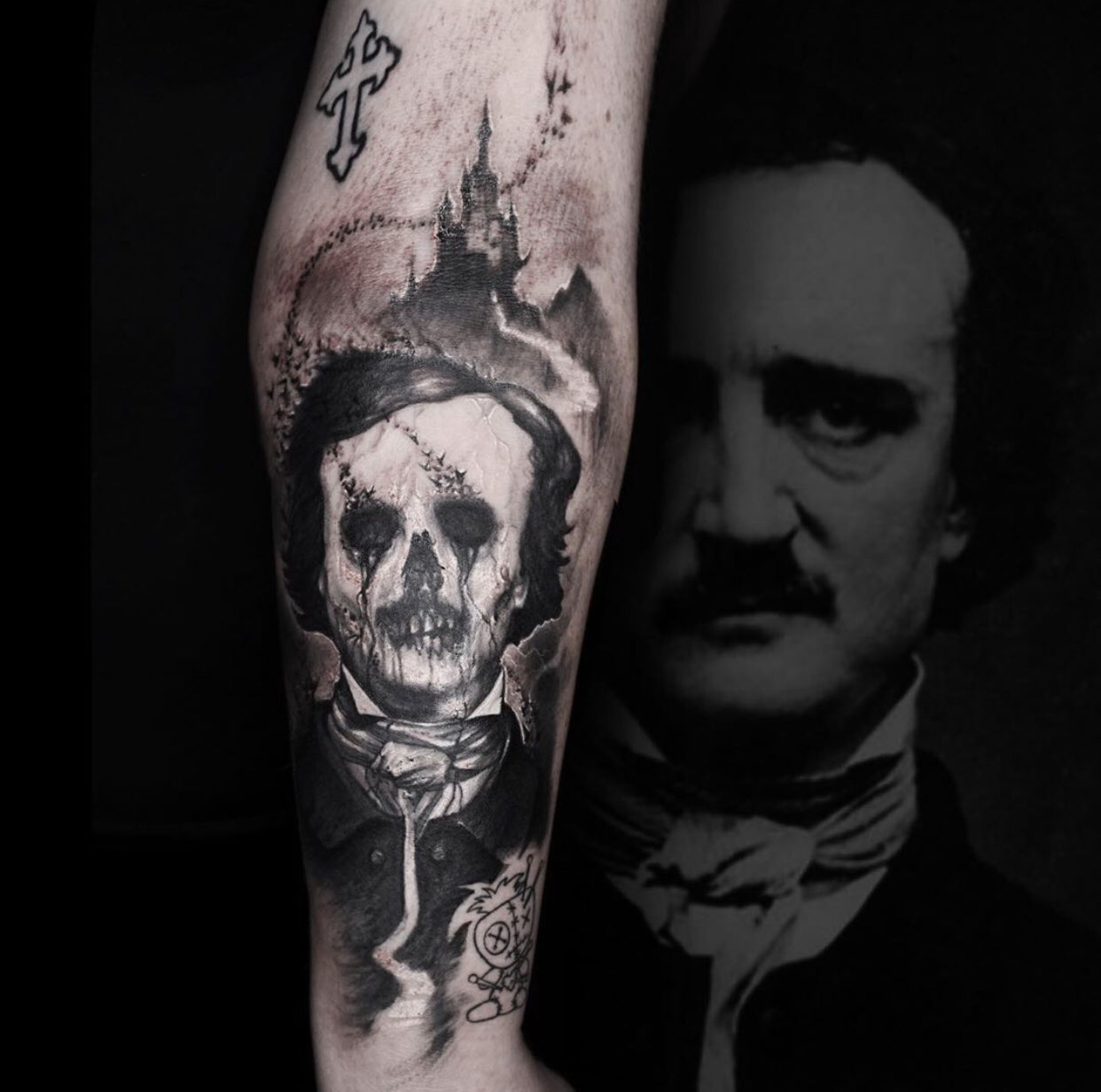 Edgar Allen Poe  Boston Temporary Tattoos