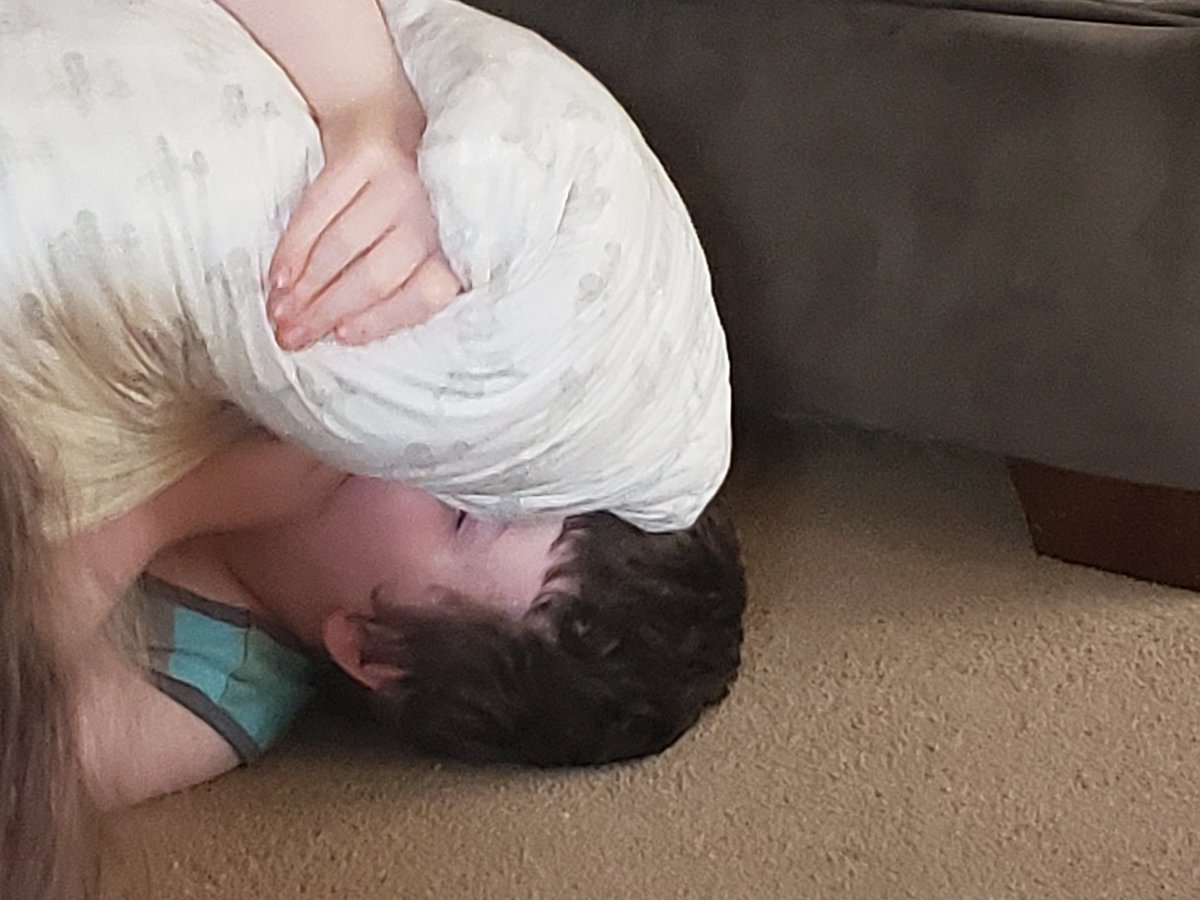 AutismScenes's tweet image. "Bull in a China shop" = "Noah in a pillow shop"

He has found a favored sensory release activity in biting, hitting &amp;amp; wrasslin pillows.. he's not angry.. in fact he gets almost gleeful.. but let me tell you.. them pillows dont have a chance.. lol #AutismScenes