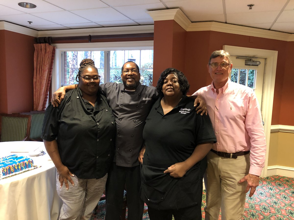 James is celebrating 12 years working for Guest Services at Kingsbridge. “James Pettiway is a lead cook. He helps Donna Jackson, Production Manager. Donna won employee of the year here at Kingsbridge, might I add(!).” Thank you for everything! > guestservices.com/news/2020/03/0…