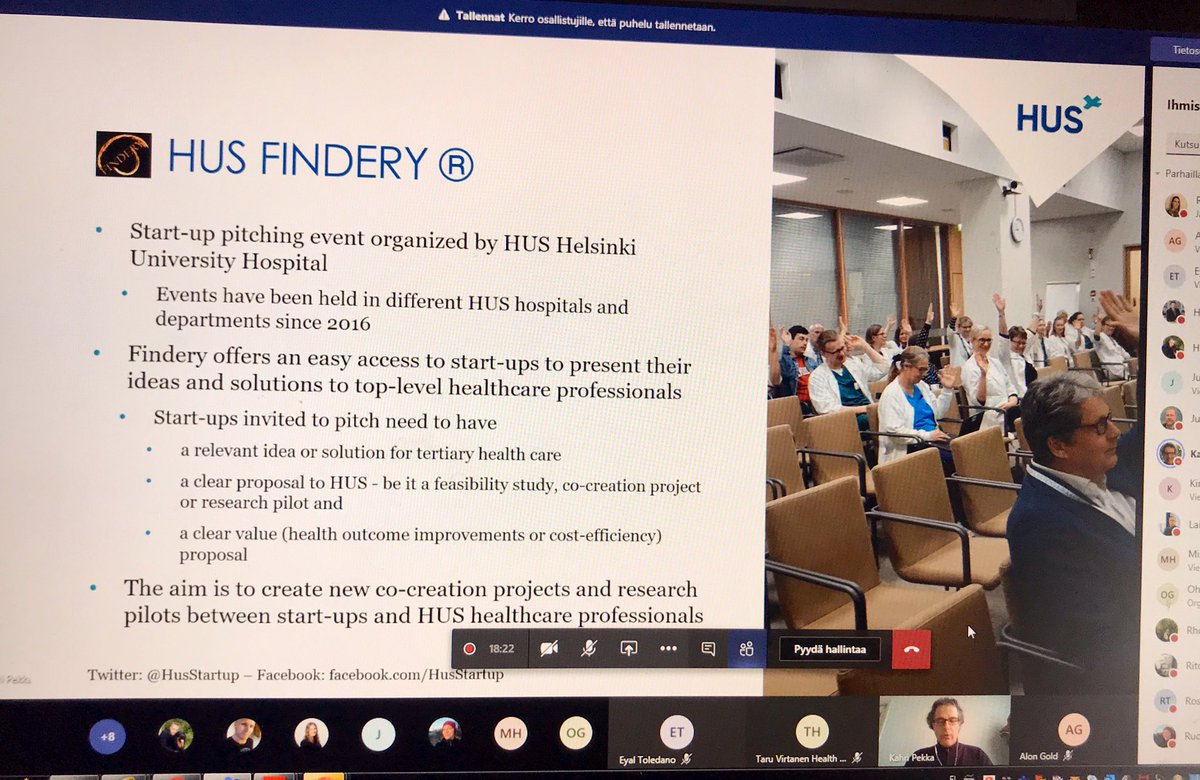 During times like these we need innovative solutions. Today HUS Findery went both global and virtual. We had a remote pitching session between Israeli companies and HUS. Thank you for good collaboration <a href="/HusStartup/">HUS STARTUP</a>, <a href="/HBH_HQ/">The Homes By Holly Group</a> , <a href="/HealthHelsinki/">Health Capital Helsinki</a> and Embassy of Finland in Israel