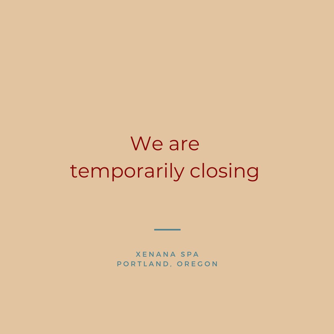 ctrforwellbeing's tweet photo. We are temporarily closing the spa and encourage all our clients and staff to stay home and support the "flattening of the curve". ⁣Stay in touch. We'll send out updates, fun things to do at home, and special discounts to our community as soon as this passes. #flattenthecurve https://t.co/gRmBkecCZ7