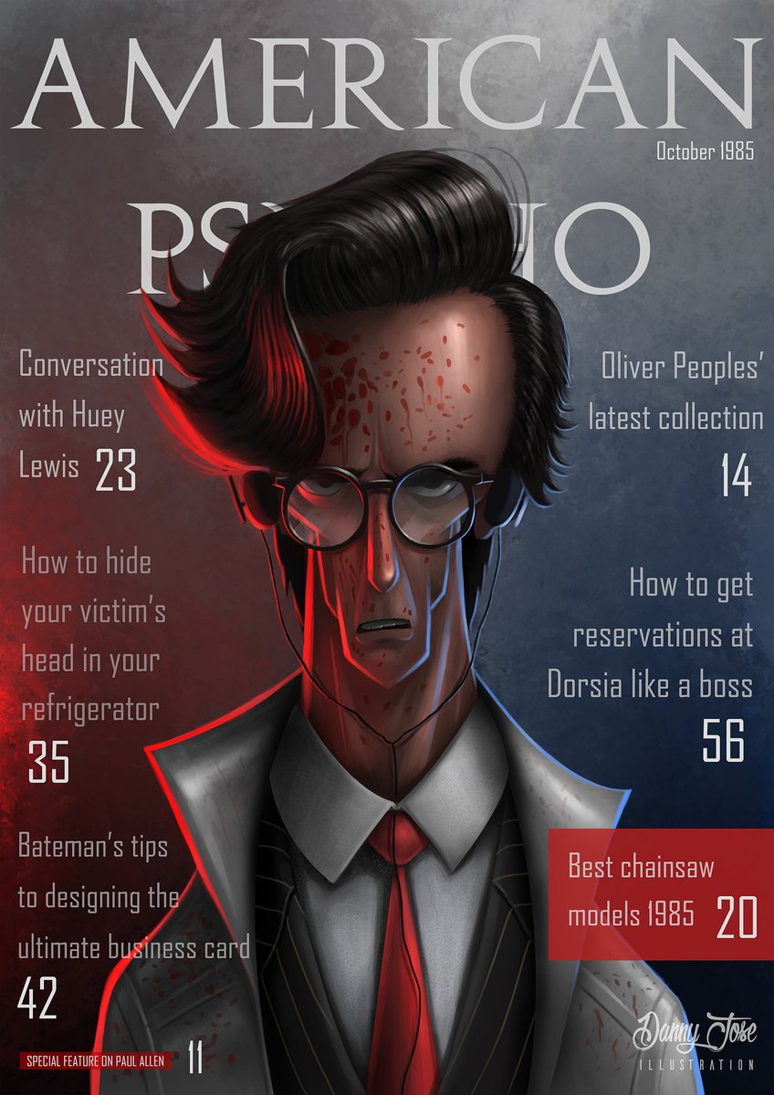 SumPunkWhoCares's tweet photo. #ModernLit:#AmericanPsycho (1991):
Author:#BretEastonEllis (1964-?):
I have yet to see such a keen portrayal of madness through the medium of literature: "There is an idea of Patrick Bateman...a sort of abstraction...but no real me...I am simply not there." Simply genius. https://t.co/kdpNS6Y4kb