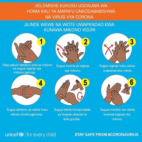 TanzaniaTca's tweet photo. Je wajua hatua muhimu za kunawa Mikono yako?

Ni rahisi na muhimu kwa Familia hasa ukiwafundisha watoto na jamaa zako katika jamii yako hatua izi 7 ni muhimu na rahisi kuzidi kuwa salama na kujikinga na Homa Kali ya Mapafu #corona 
#uniceftanzania https://t.co/NfWIbi4wie
