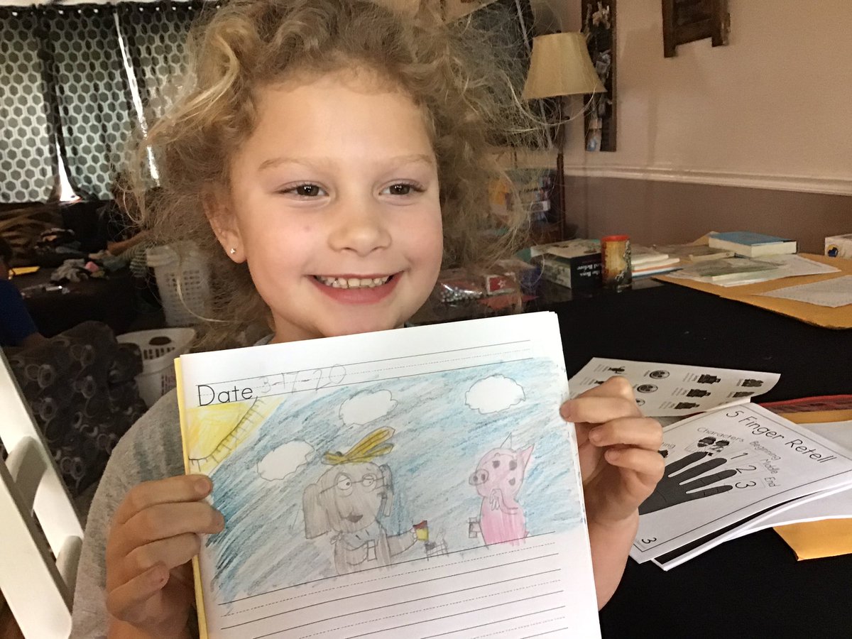 Thank you <a href="/CB_BGobin/">Brittany Gobin</a> for all your hard work! Piper is working  hard reading and drawing elephant and piggie, so thankful for <a href="/MoWillems/">Mo Willems</a> ! Can’t wait to check out doodles at the Kennedy-center.org
#CBDLP #stayconnected #cbsdproud #missyoumissgobin
