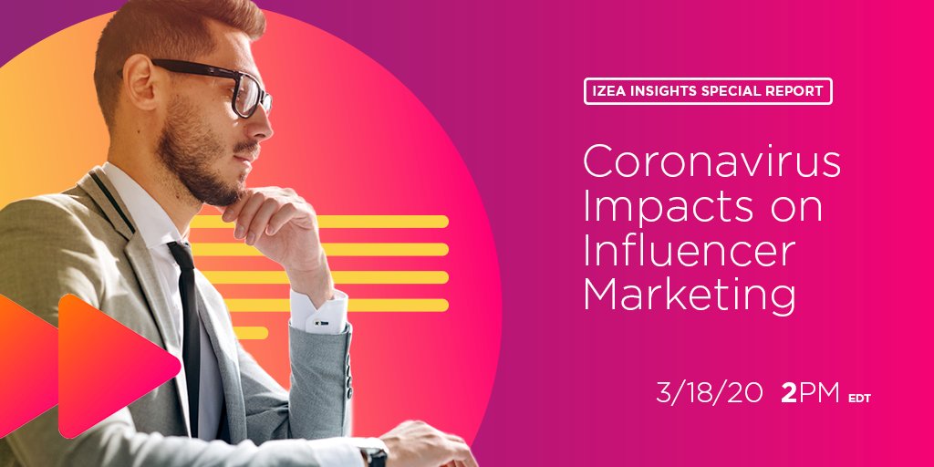 Join IZEA’s Founder and CEO Ted Murphy as he discusses the impact of #COVID19 on consumer spending and media consumption habits as well as opportunities, challenges, and ideas for those operating in the #InfluencerMarketing space. Join us on 3/18 <a href="/2PM/">Two O'clock</a> EDT  hubs.ly/H0nFt8X0