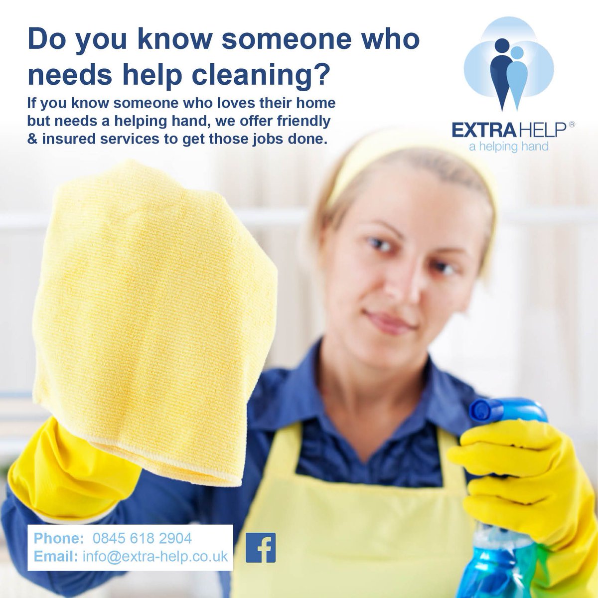 Do you know someone who needs a little extra help with their cleaning? Maybe it's you? Visit slo.link/16310 to find out how our DBS Checked helpers can support them (or you!) | #Cleaning #HomeHelp #DomesticHelp #UK