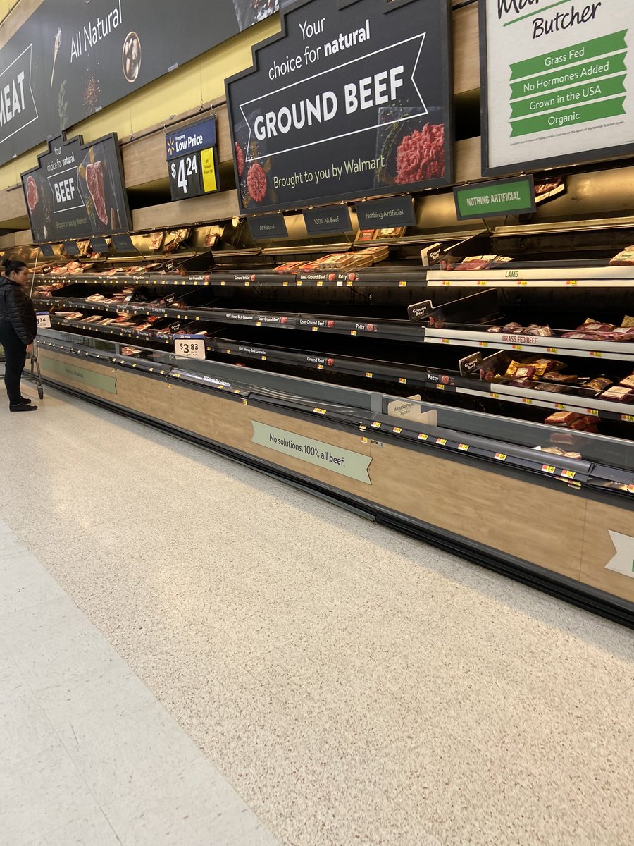 RetailEye's tweet photo. I’m like oh this @Walmart is surprisingly quiet and then I see why $wmt $tgt #retail #emptyshelves https://t.co/lREGOSR9as