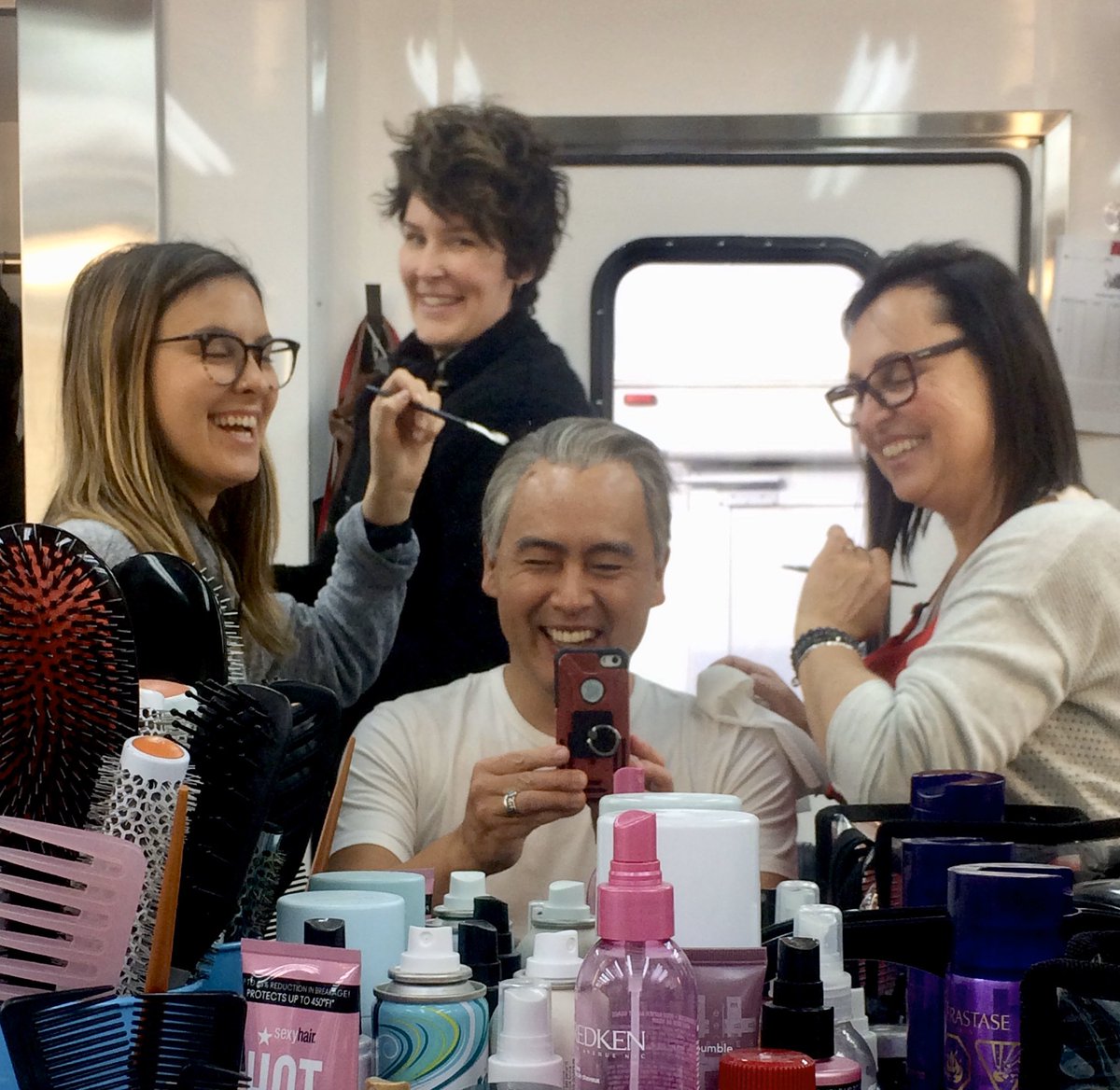 EijiroOzaki's tweet photo. 【9】Great amount of appreciation to our wonderful, wonderful Makeup & Hair department artists.✨✨✨
Highly talented, needless to say,
super friendly and always supportive, encouraging to us.
They created the big part of our characters.
I miss THEM all.❤️
#HighCastleClub https://t.co/bdYbbTF0ST