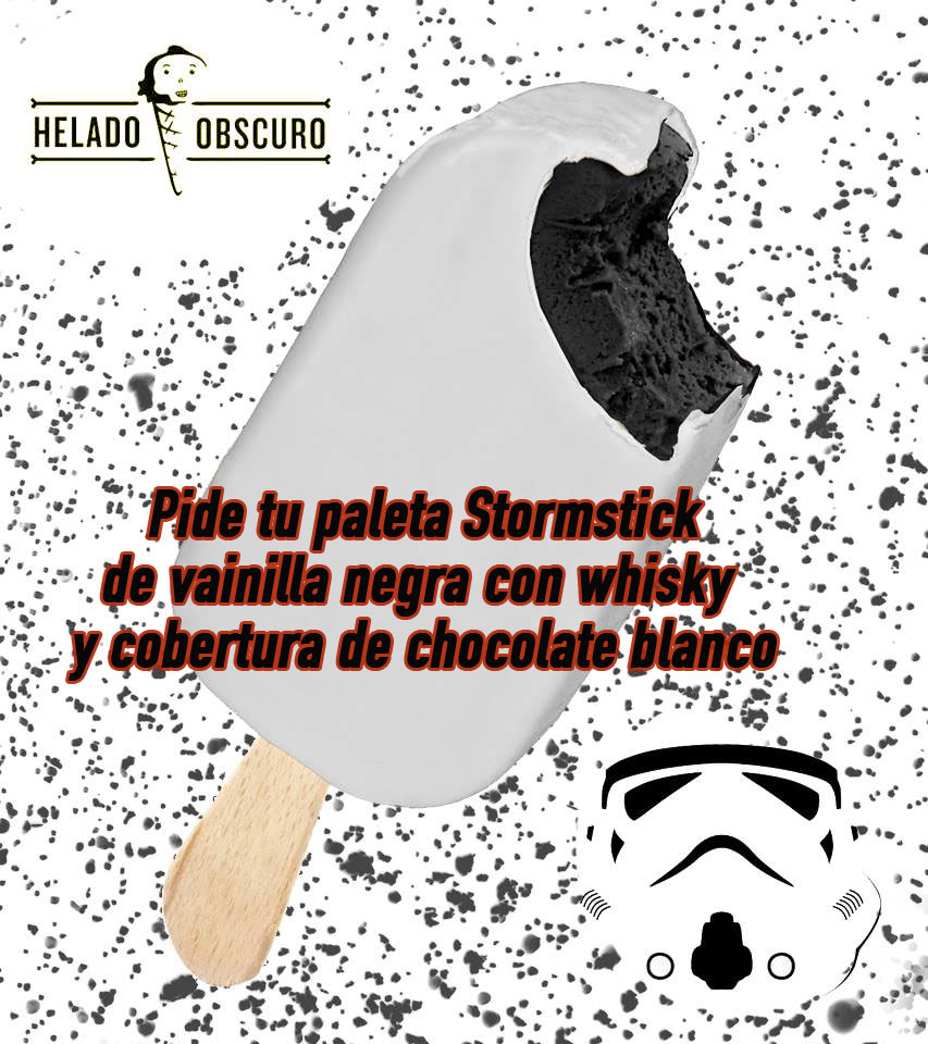 Helado Obscuro on X: #Stormstick paleta helada de vainilla negra con  whisky y cobertura de chocolate blanco, pruébala ya! #vainillanegra  #vainillanegraconwhisky #paletahelada #icepop #paletaheladaconpiquete  #starwars #icepopwithbooze