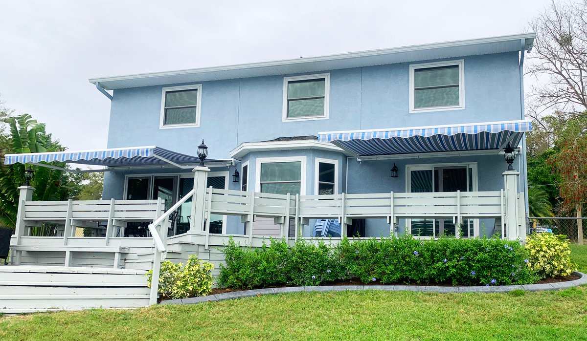 GoRetractable's tweet image. Double the Shade. Double the Fun!
Our Motorized Retractable Awnings come with manual override, adjustable pitch control AND dimmable LED lights. Call us today for budgetary pricing over the phone or to schedule an onsite consultation.
#RetractableAwnings