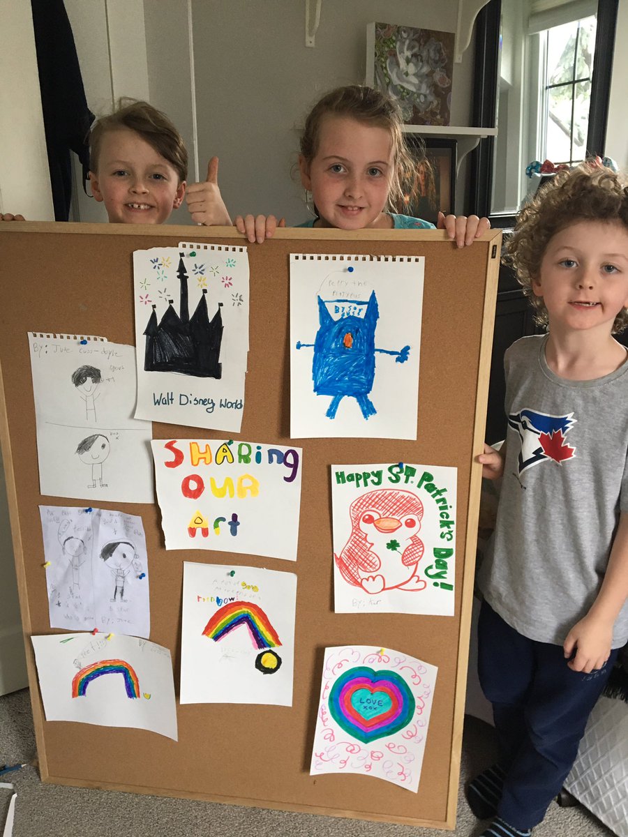 karicuss's tweet photo. Kids made art today. They are going to put it on the porch. Want to play? Send us your #porchart https://t.co/0S37QAaqx4