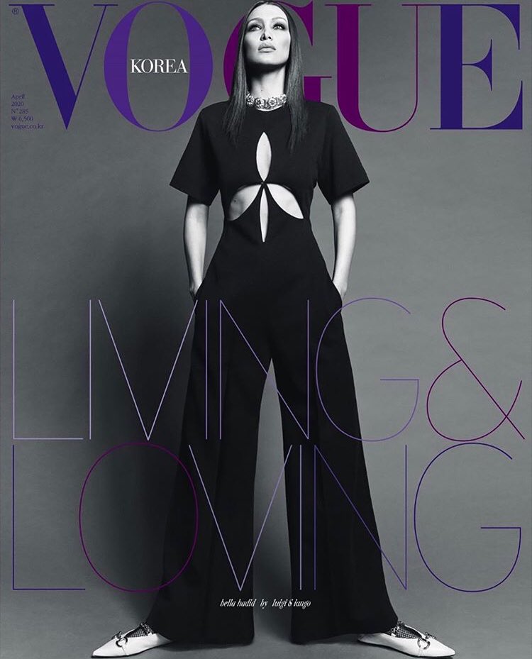 ceeyline's tweet photo. Bella Hadid pour la couverture du Vogue Corée du mois d’Avril 🔥😍 https://t.co/5sDdzIwgOw