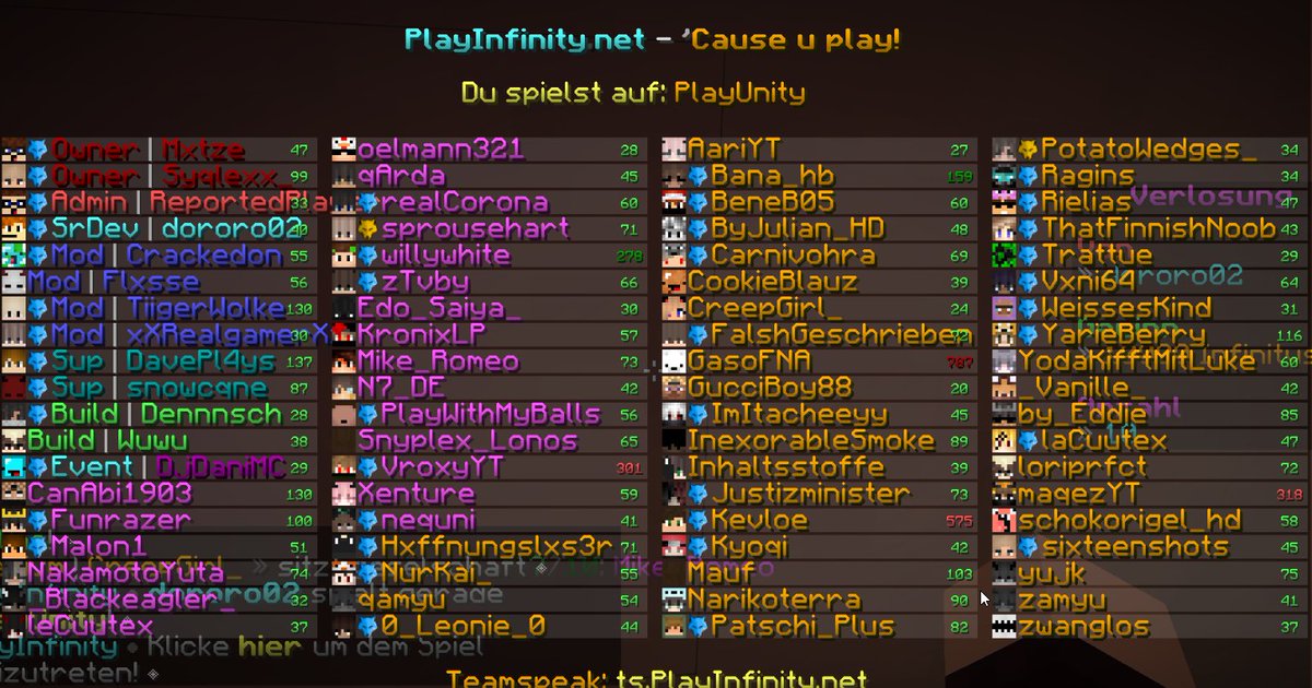 PlayInfinityNET's tweet photo. 🅿️ #DANKE 🅿️

Bei einem spontanen Event haben wir heute Abend seit sehr langer Zeit wieder die 120 Spieler geknackt! 
Das ganze https://t.co/IQxTJFEAZO Team bedankt sich bei jedem, der heute online war.
Als Belohnung hatte dann auch jeder einen Tag Premium gratis erhalten!

♥️ https://t.co/Lxfz6AHtTc