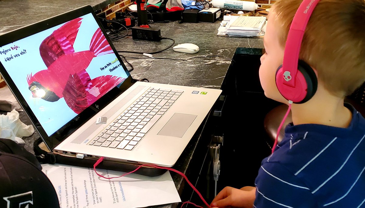 PineCrestLower's tweet photo. #PCPreK #PCAdaptability to #distancelearning has been truly amazing! These tiny learners won’t let social distancing stop their learning train. 🚂 #PC2033 https://t.co/Rto6pzoWRI