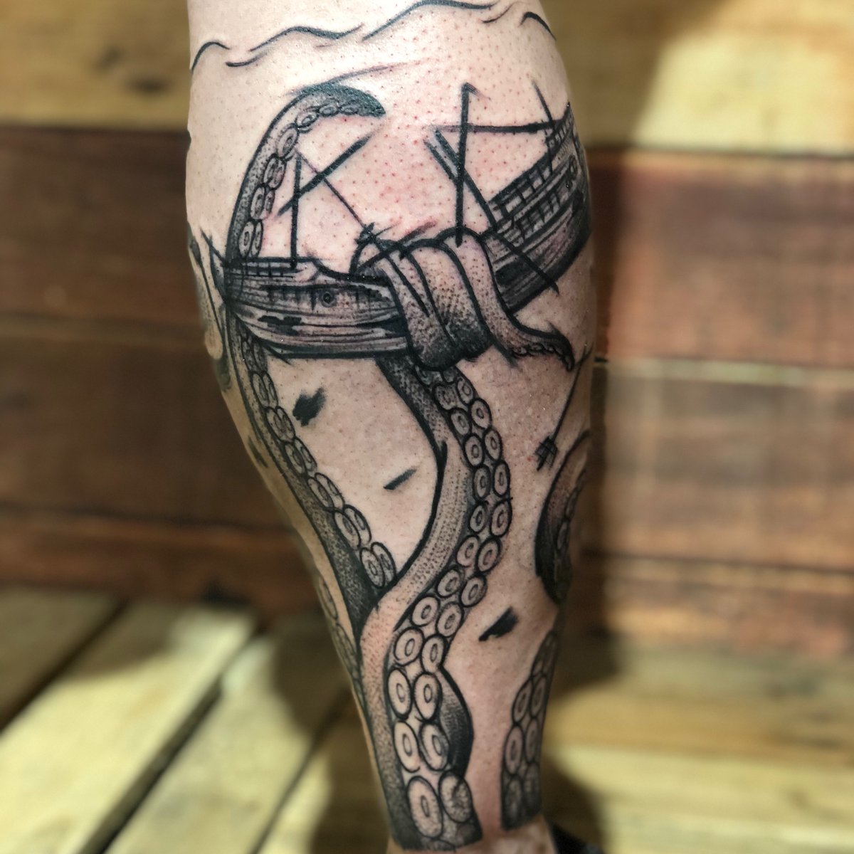 Black Pearl in Bottle tattoo by Andrea Morales  Post 26902