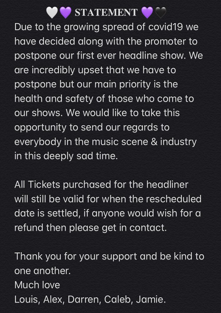 LeavingBordeaux's tweet photo. 🖤💜 𝐒𝐓𝐀𝐓𝐄𝐌𝐄𝐍𝐓 💜🖤

Regarding our headline show at broadcast next week. https://t.co/4A6FPmJ6gh