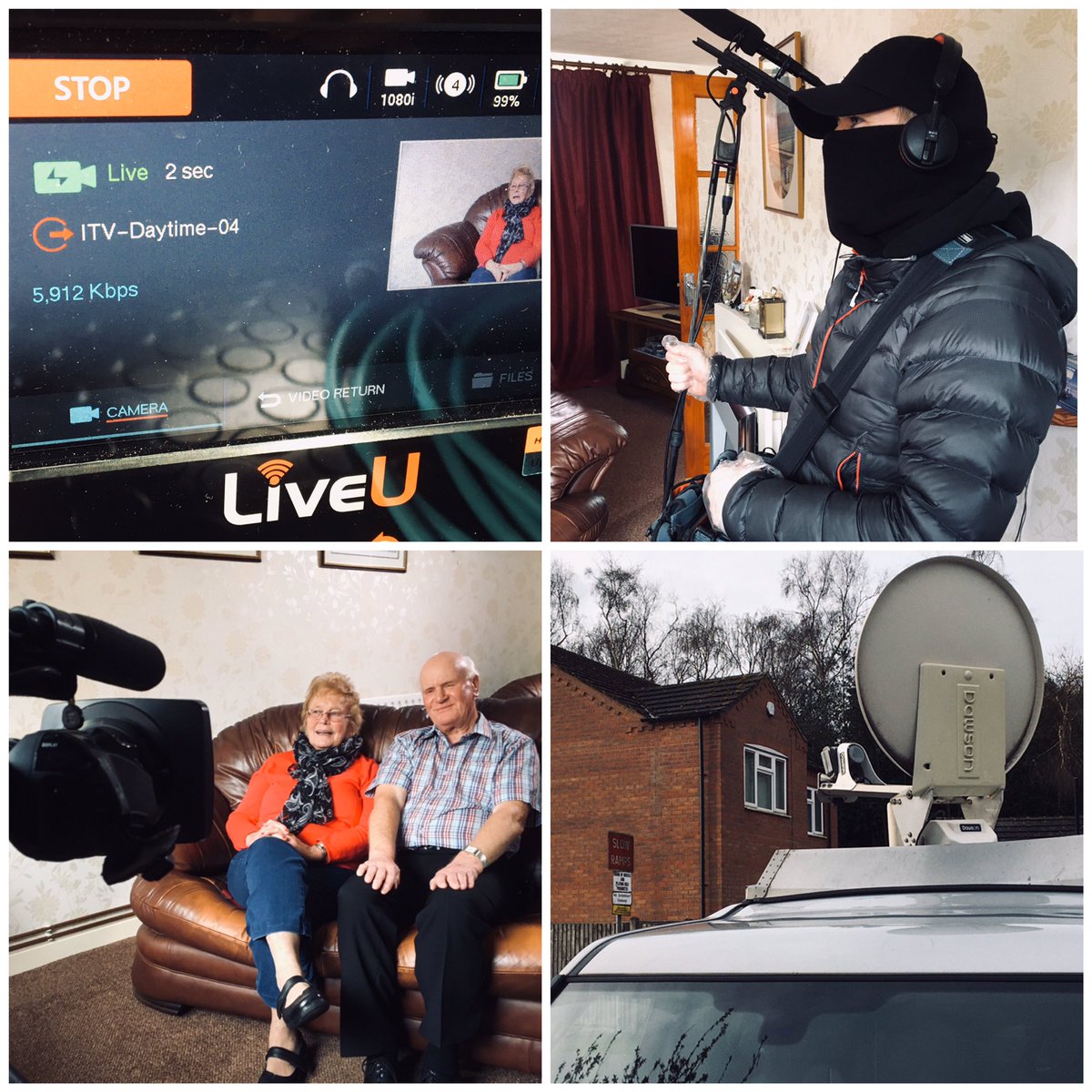 Jeff@MediaSat 🇬🇧 (@jeffmediasat1) on Twitter photo Live for Good Morning Britain covering the ever developing Corona Virus story, crew taking the necessary precautions, LiveU over Ka Satellite in a none 4G area, <a href="/KHemingwaynews/">Kate Hemingway</a> <a href="/itvstudios/">ITV Studios</a> <a href="/GMB/">Good Morning Britain</a> <a href="/LiveU/">LiveU</a> @GarlandPartners Live for Good Morning Britain covering the ever developing Corona Virus story, crew taking the necessary precautions, LiveU over Ka Satellite in a none 4G area, <a href="/KHemingwaynews/">Kate Hemingway</a> <a href="/itvstudios/">ITV Studios</a> <a href="/GMB/">Good Morning Britain</a> <a href="/LiveU/">LiveU</a> @GarlandPartners