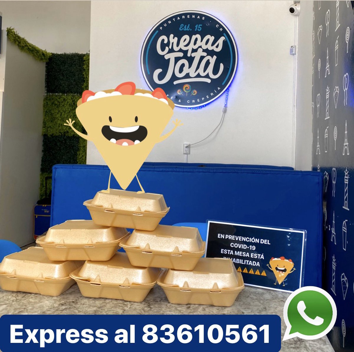#QuedateEnLaCasa 
Nosotros te hacemos llegar la dulzura 💙💙💙💙💙💙💙
Nuestra prioridad esta semana es la siguiente: 
1) Servicio Express 
2) Pedidos para llevar ordenados en el local 
3) Atencion en Mesas 
** Todas nuestras promociones aplican para llevar ⚠️