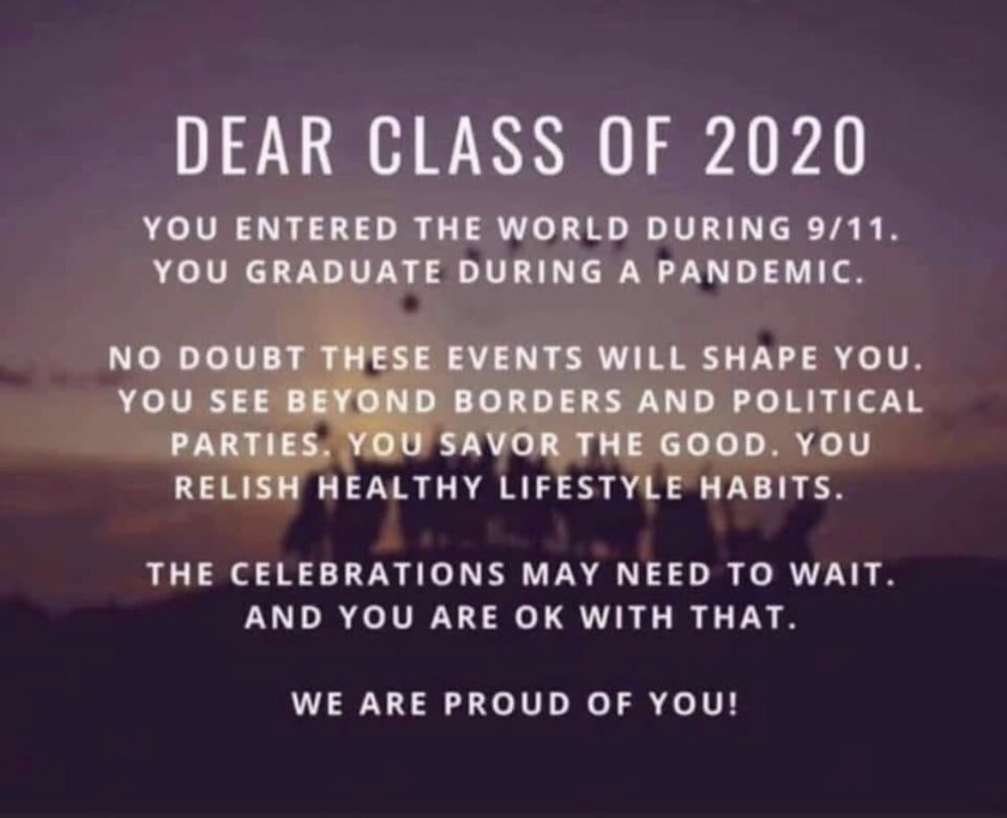 Thinking of our Seniors... Class of 2020! We’ll make the best of this!!! #VikingP3