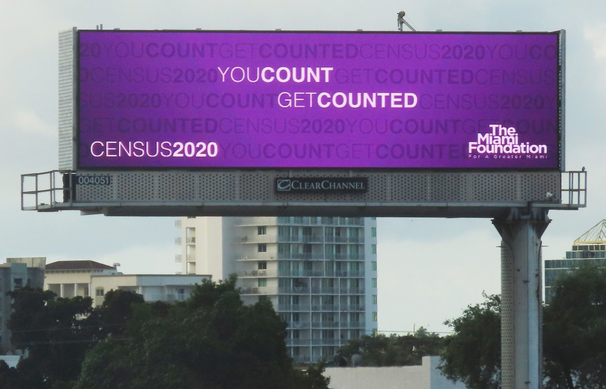 Since we are all in isolation bc of #COVID19 , no one may ever see our #Census2020 billboard but here it is! You Count, Get Counted! Go online now to fill out your form! my2020census.gov #MiamiDadeCounts2020 <a href="/MiamiFoundation/">The Miami Foundation</a> <a href="/DawnShirreffs/">Dawn Shirreffs</a> <a href="/Matthew_Beatty/">Matthew Beatty</a> <a href="/Ana_Mantica/">Ana Mantica</a>