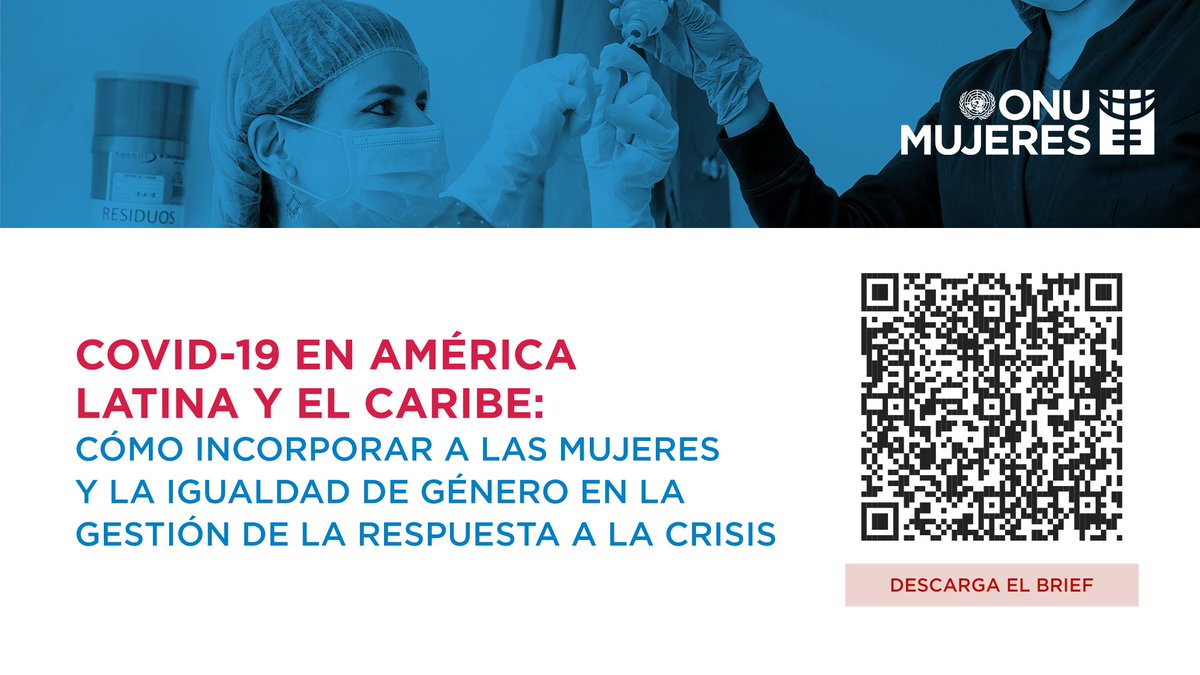 ONUMujeres's tweet photo. La oficina de ONU Mujeres para las Américas y el Caribe ha desarrollado un brief informativo titulado #COVIDー19 en América Latina y el Caribe: cómo incorporar a las mujeres y la igualdad de género en la gestión de la respuesta a la crisis. 
➡https://t.co/mg8UXVcqiv #coronavirus https://t.co/XEJeuQyIu5