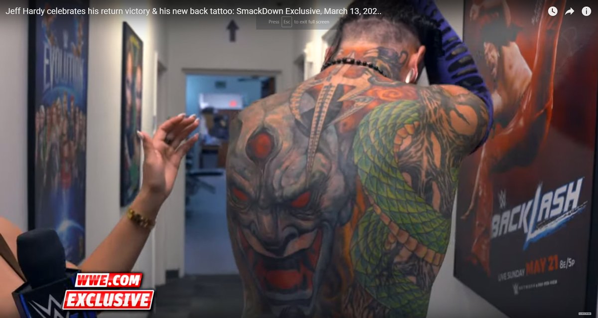 Jeff Hardys new tattoo before his AEW Debut  rAEWOfficial