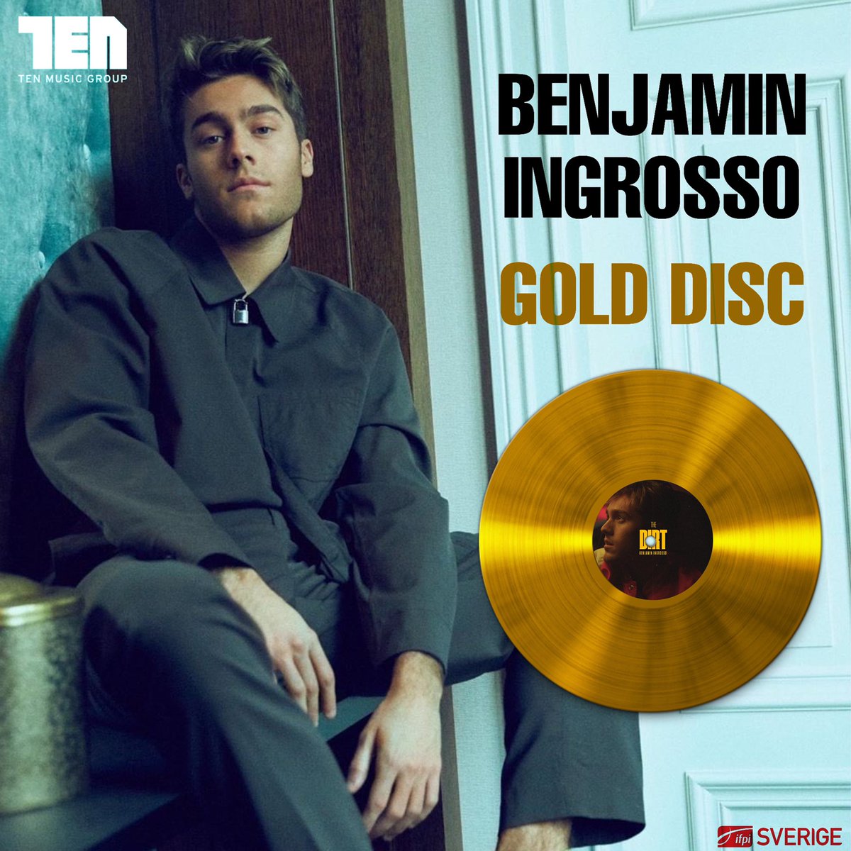 “The Dirt” by <a href="/BenjyIngrosso/">Benjamin Ingrosso</a> is now certified GOLD 📀 in Sweden for 4.000.000 units (sales + streaming)