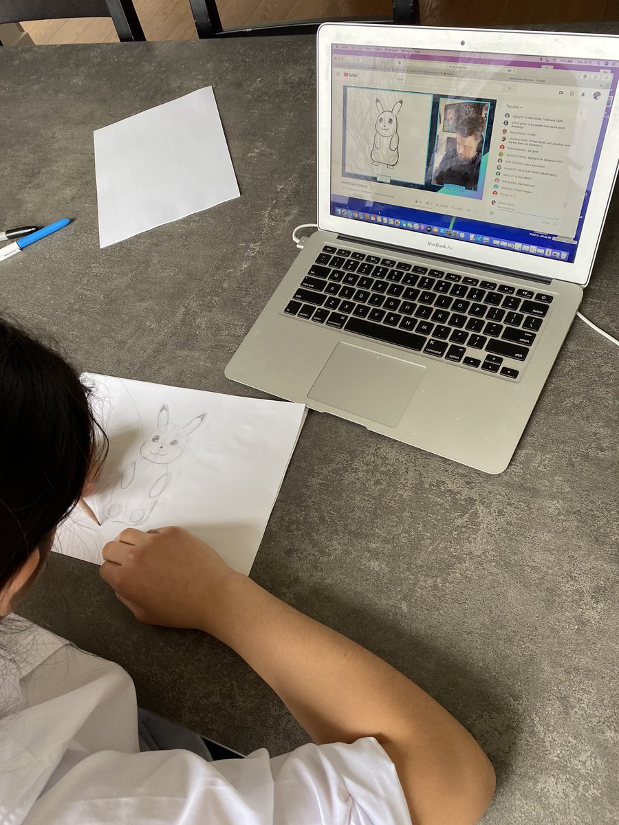 marsplat's tweet photo. Thanks to Will Sliney for really brightening the day for Róisín.
Roisín loved drawing along with you this afternoon and she is now applying techniques you demonstrated and drawing lots of new characters @WillSliney https://t.co/DTFLNCjYwV