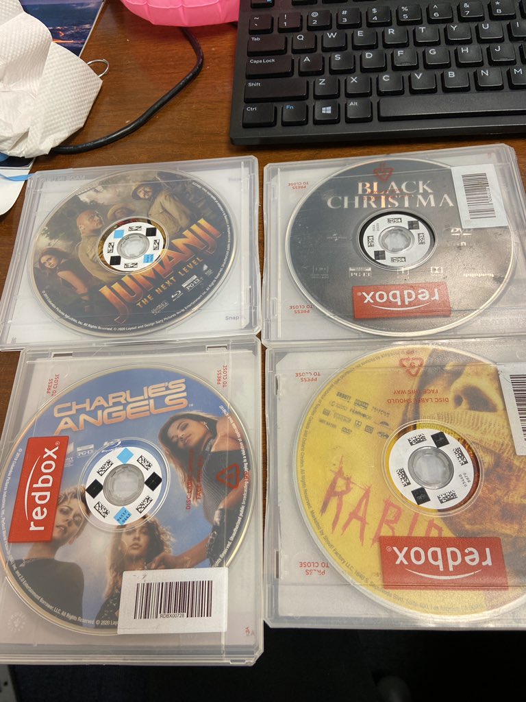 Kay_Cee504's tweet photo. I have a book “problem” and a movie “problem.” Tonight.... It’s the movies’ turn #Redbox #redboxnight 😂😂 https://t.co/gtUKm48lDM
