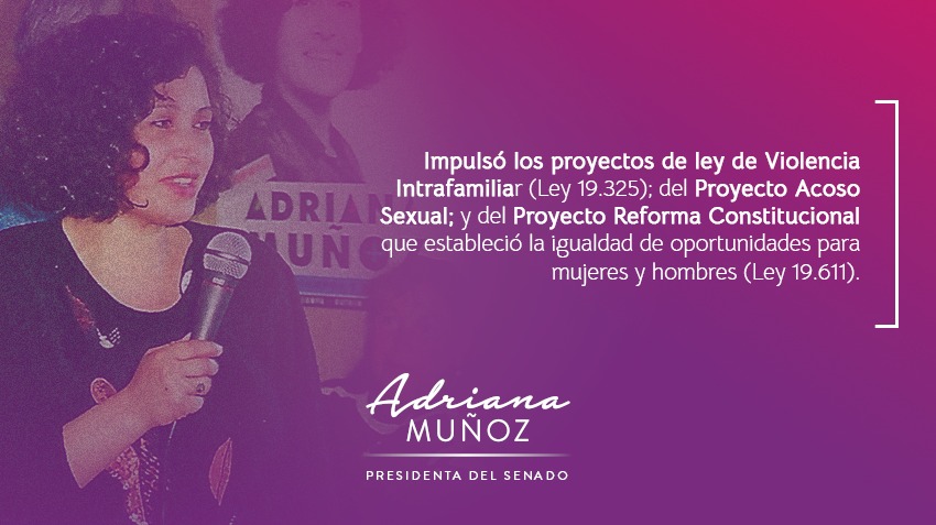 Senado_Chile's tweet photo. ⭕️El Senado de Chile elige como su presidenta a la senadora por la región de Coquimbo, señora Adriana Muñoz D’Albora (PPD). Como vicepresidente asume el senador por la región de Los Lagos, Rabindranath Quinteros Lara (PS). 
Trayectoria de la segunda presidenta de la historia👇 https://t.co/CqVkTbCJZn